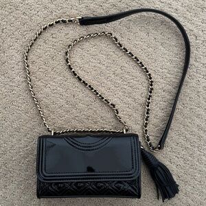 Tory Burch Black Patent Crossbody Bag